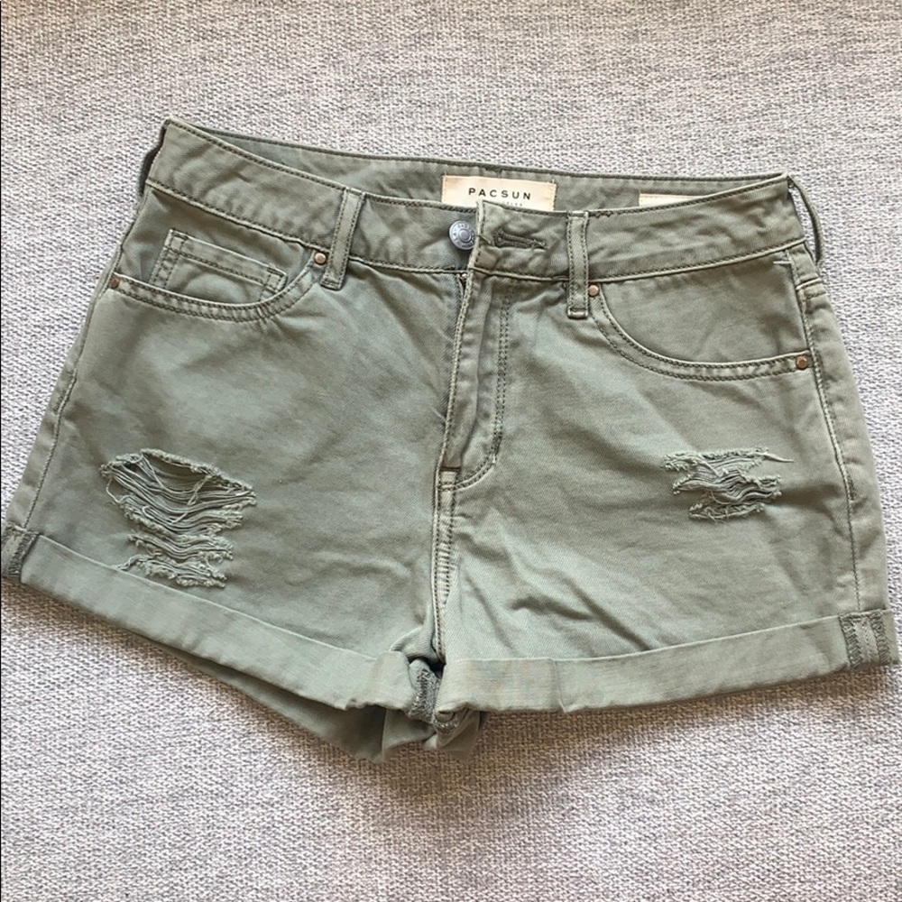 PACSUN Denim Jean shorts (Green) size 25